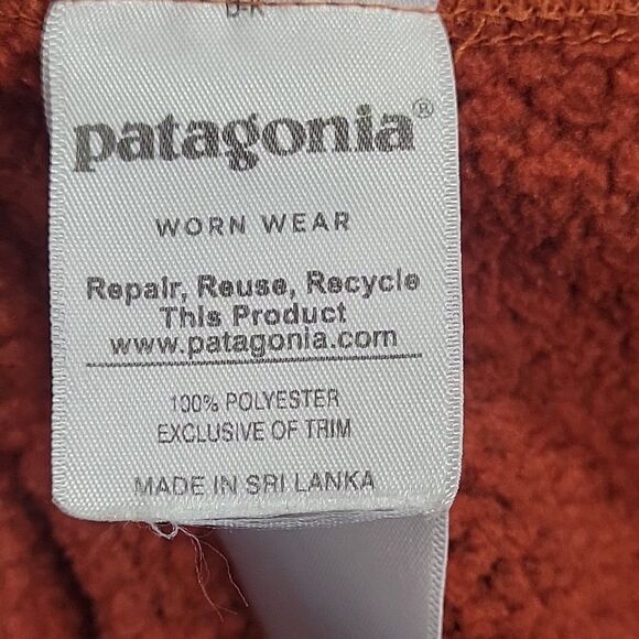 Patagonia Better Sweater Kids Youth Medium 10 Red Quarter Zip 1/4 Pullover - Picture 9 of 10